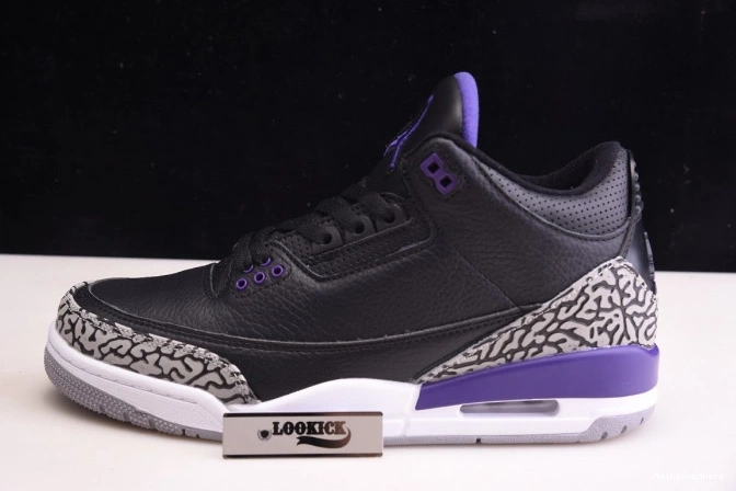 MaikeSneakers Black CT8532-050 Retro Jordan 3 Purple Court Air 0816